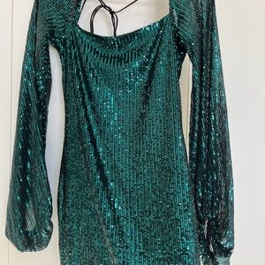 Emerald green formal dress